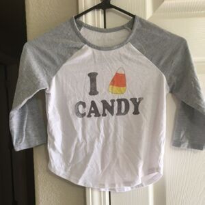 Girl's Grayson Social Tee--White/Gray--Size M 